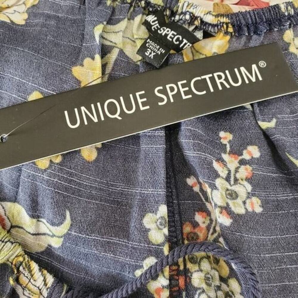 UNIQUE spectrum floral lace boho peasant blouse plus size 3X NEW!!!! - Picture 8 of 9